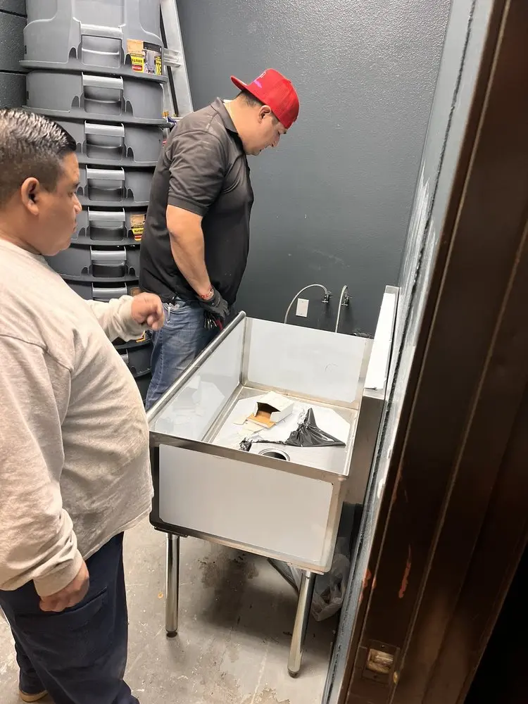 Commercial plumbing and sink installation in Winthrop
